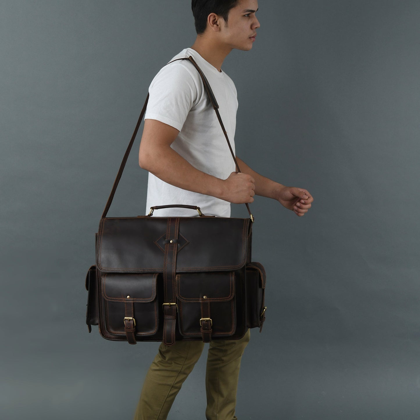 Midnight Buffalo Retro Briefcase