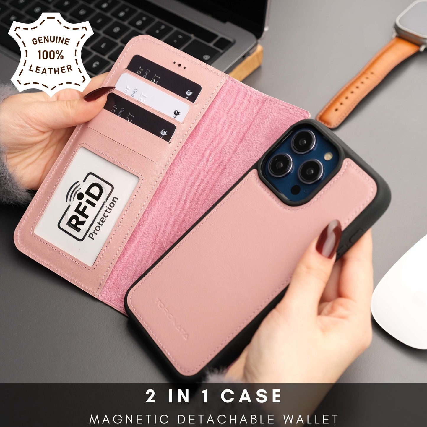 Casper Leather iPhone 14 Wallet Case | MagSafe
