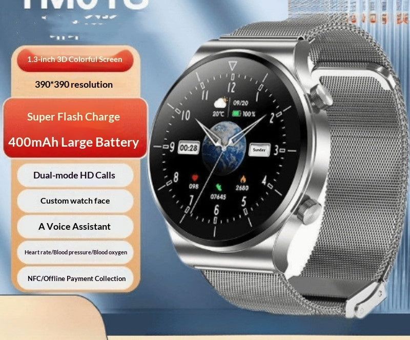 Smartwatch With Bluetooth Calling Fitness Tracking Step Counting And Health Monitoring