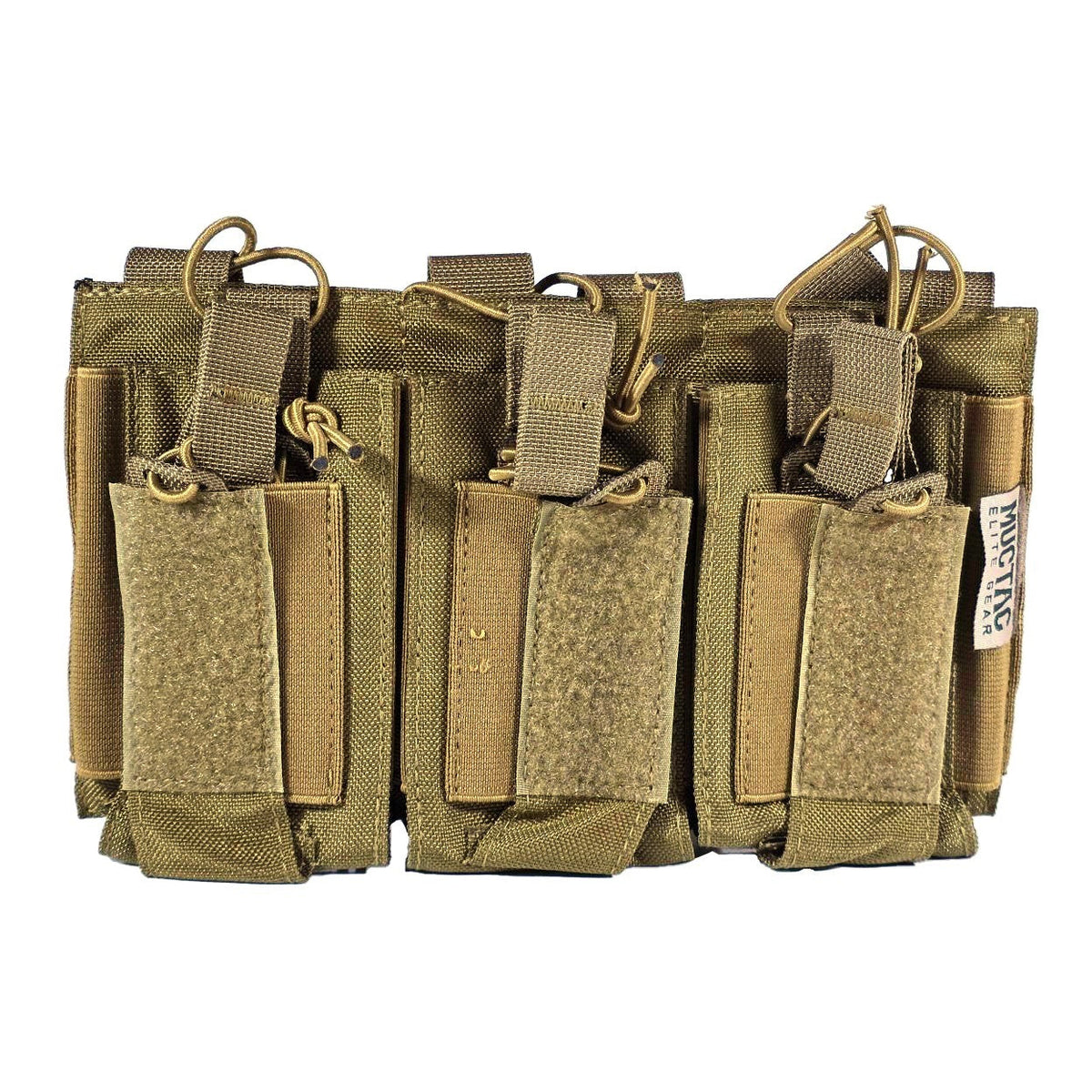 MUCTAC Kangaroo Triple Mag Pouch MOLLE 5.56 & 9mm 1000D Nylon Black