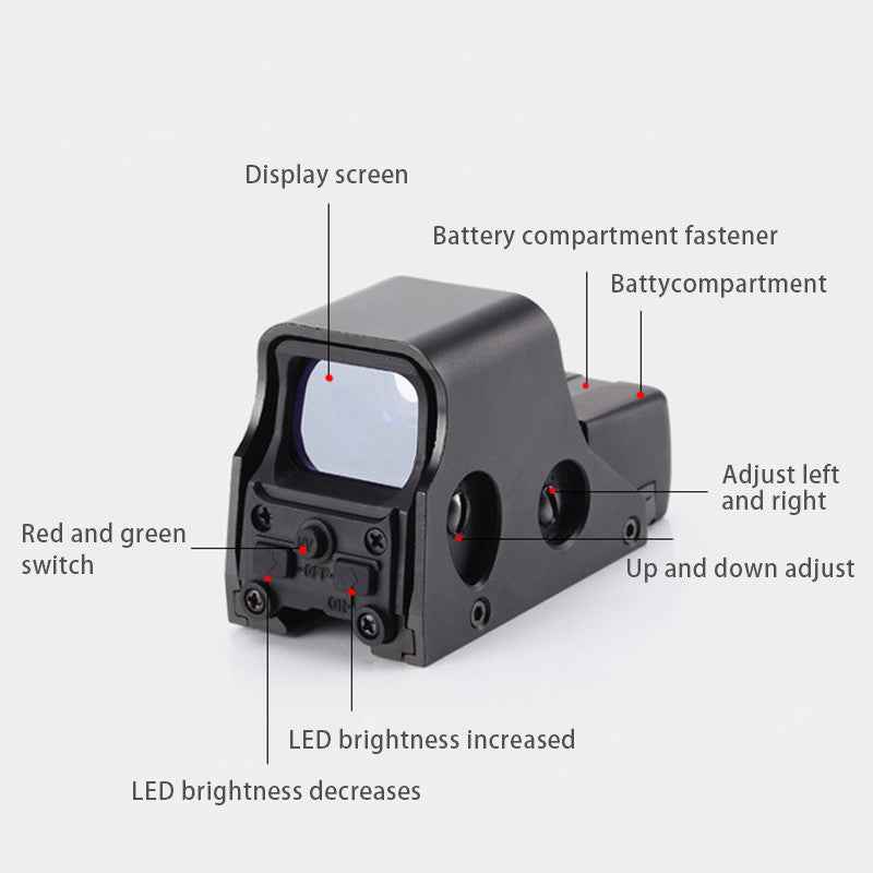 Red dot holographic iris scope