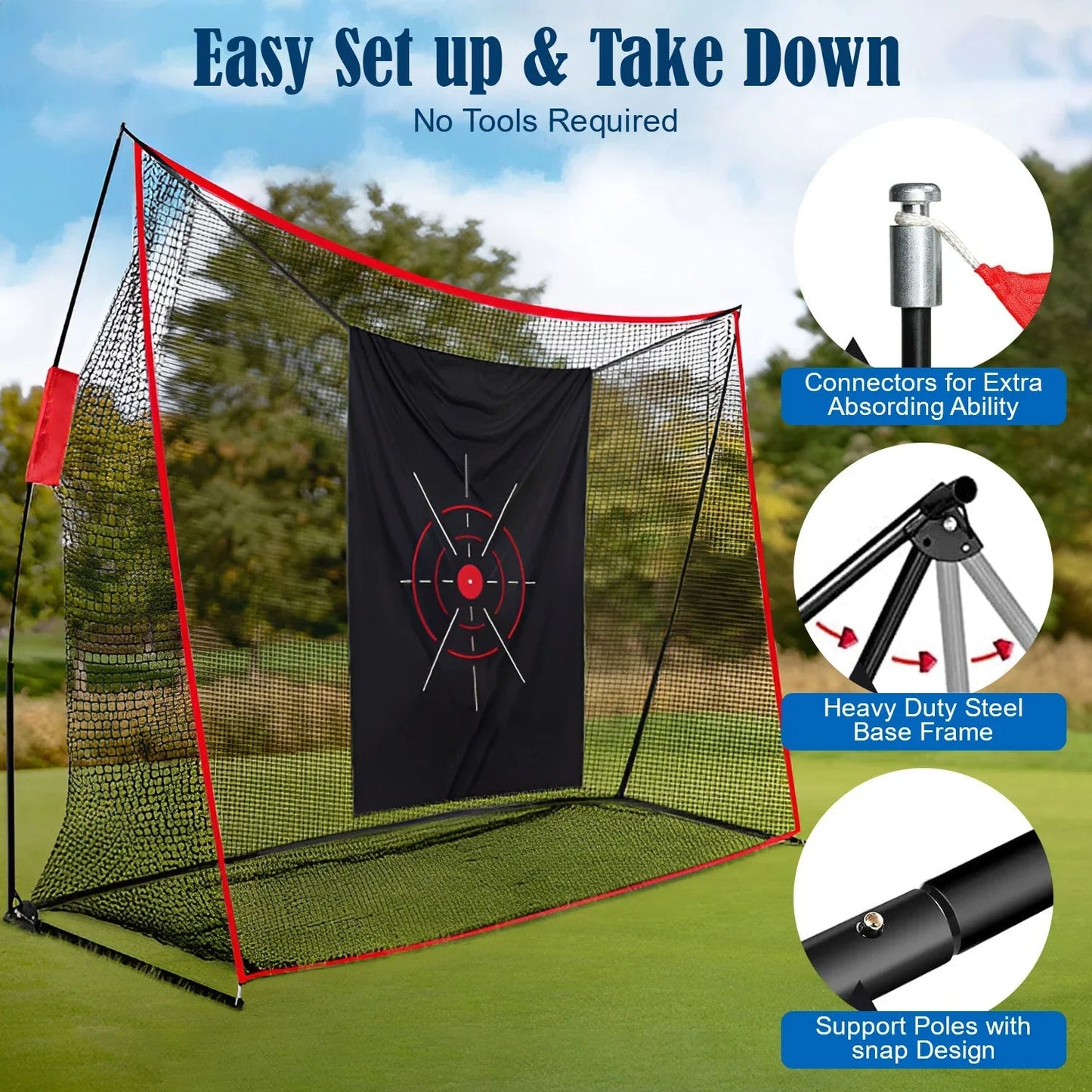 Swing Rex Pro Golf Net for Backyard – Heavy Duty Golf Practice Net