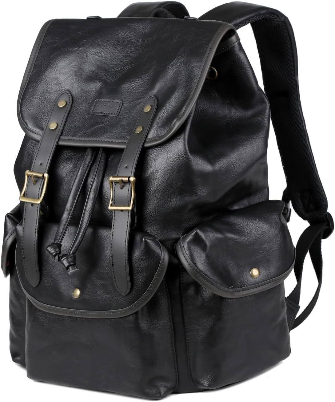 Vegan Leather Laptop Backpack – 15.6″ Eco-Friendly Professional Pack