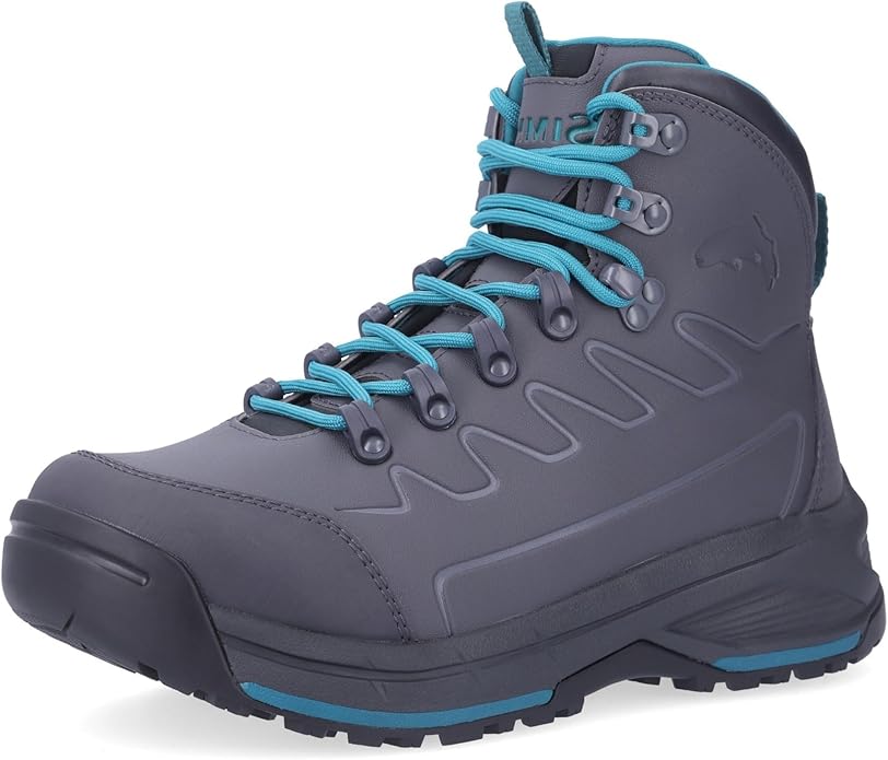 Simms Womens Freestone Wading Boots - Durable Rubber Bottom Boots with Enhanced Traction Protective Toe Cap Ideal for Stream & River Fishing (Slate 9)