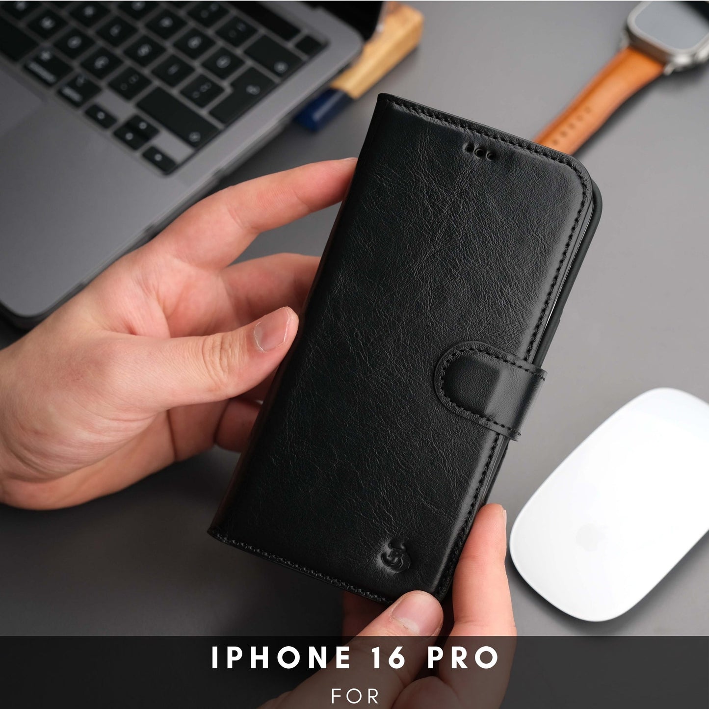 Casper iPhone 16 Pro Wallet Case Leather MagSafe