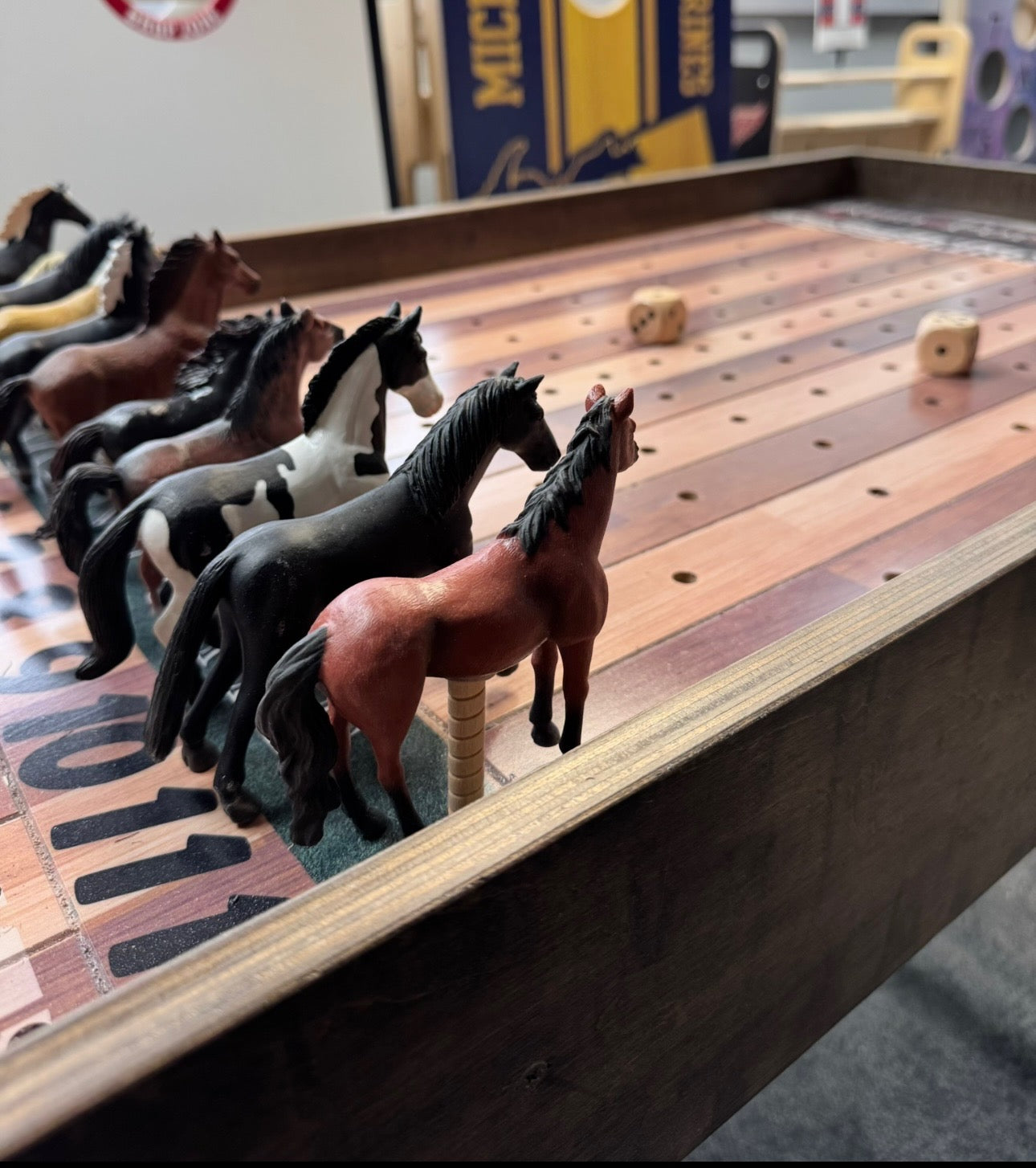 Jumbo Horse Game with Stained Rails