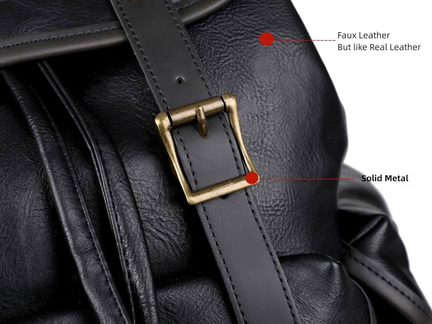 Vegan Leather Laptop Backpack – 15.6″ Eco-Friendly Professional Pack