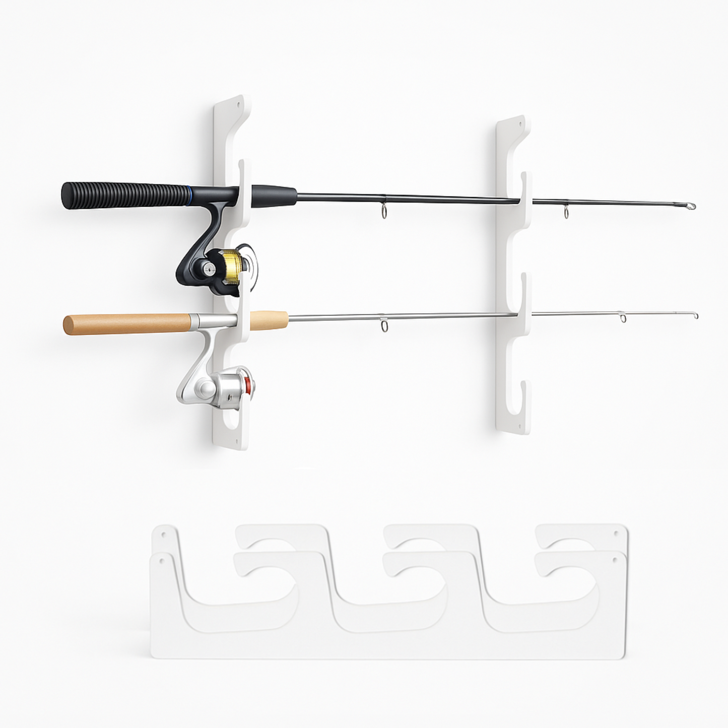 Made in the USA Fishing Rod Rack | Wall or Ceiling Mounted
