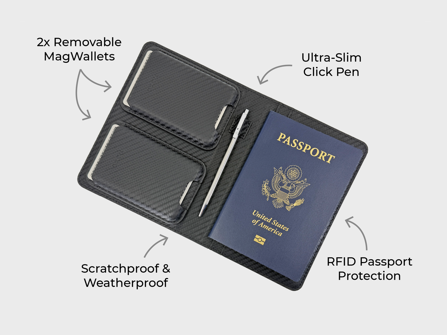 Passport Journal - Travel Pen, Bifold, 2x MagHolders