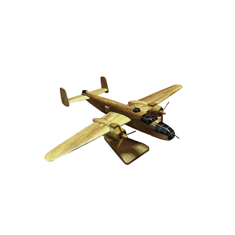 B-25 ( B25 ) Mitchell Mahogany Wood Desktop Aircraft Model