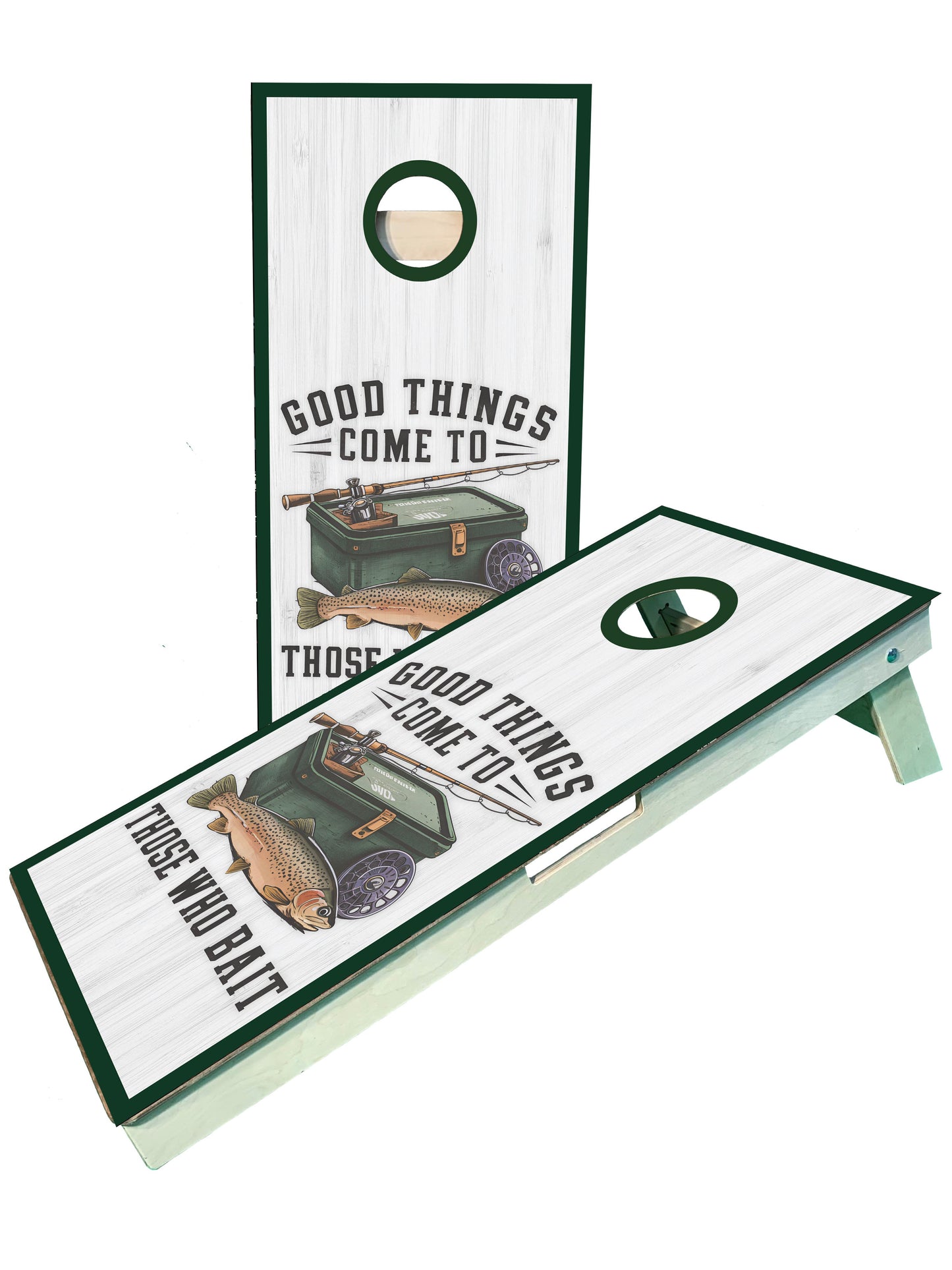 Trout Fishing Bait Cornhole Boards