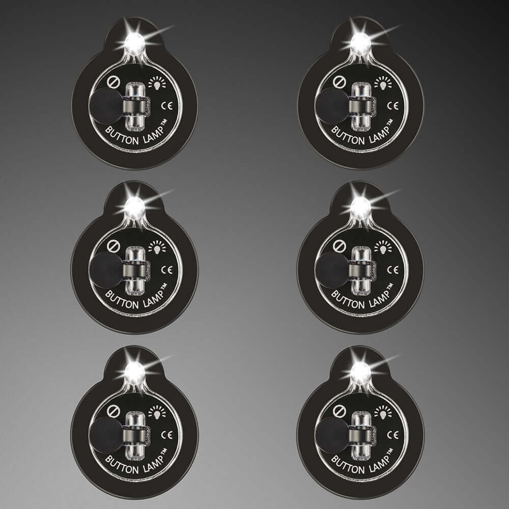 BUTTON LAMP Adhesive LEDs Light Package - Lightweight, Ultra Small, Ultra Bright LED Utility Lights
