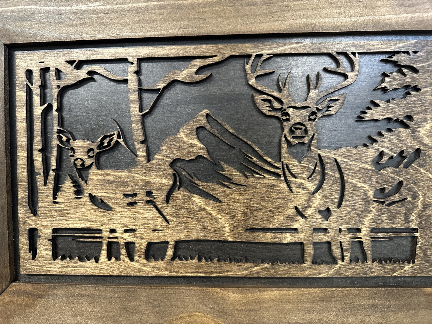 Stylish Buck & Doe Wall-Mounted Gun Cabinet – Elegant Lockable Storage for Your Home