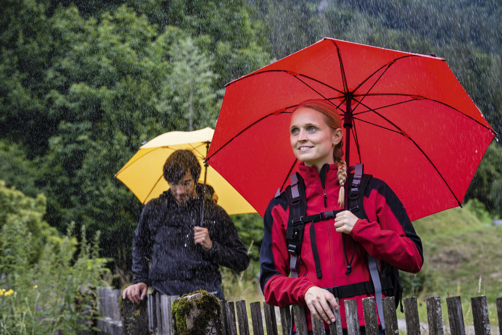 Birdiepal Outdoor Trekking Umbrella – Ultra-Durable Fiberglass Frame, Stormproof & UV 50+ Protection, Integrated Compass, Hands-Free Carrying Case