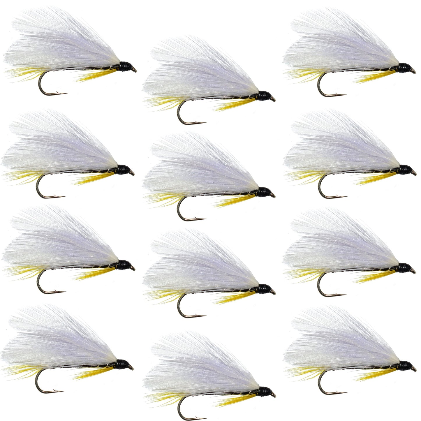 Black Ghost Classic Trout and Bass Streamer Fly - Set of 12 - Hook Size 4
