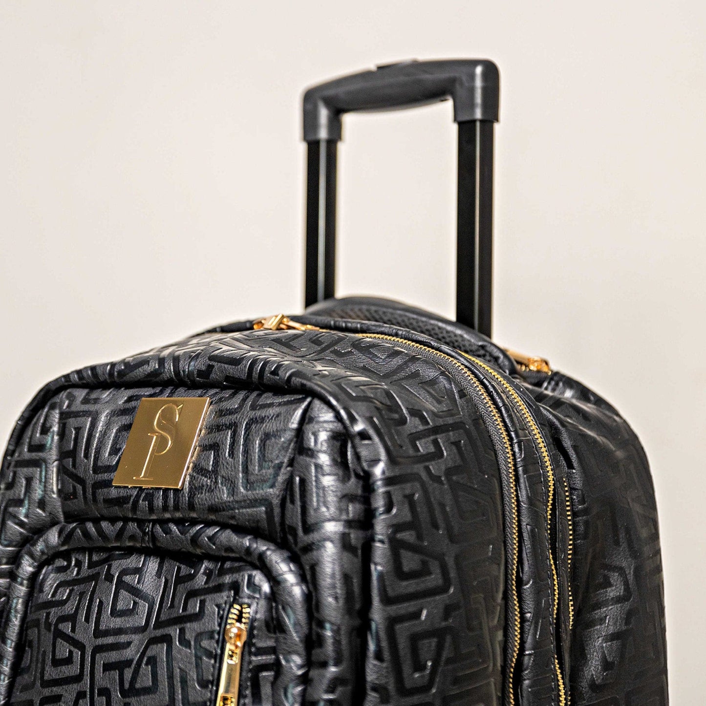 Black Monogram Leather Carry-On Roller Bag (Only 150 Made)