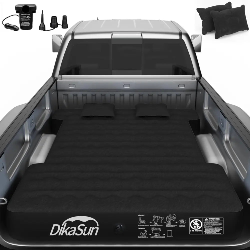 DikaSun 5.5-5.8 Ft Full Size Pickup Truck Bed Air Mattres,Black