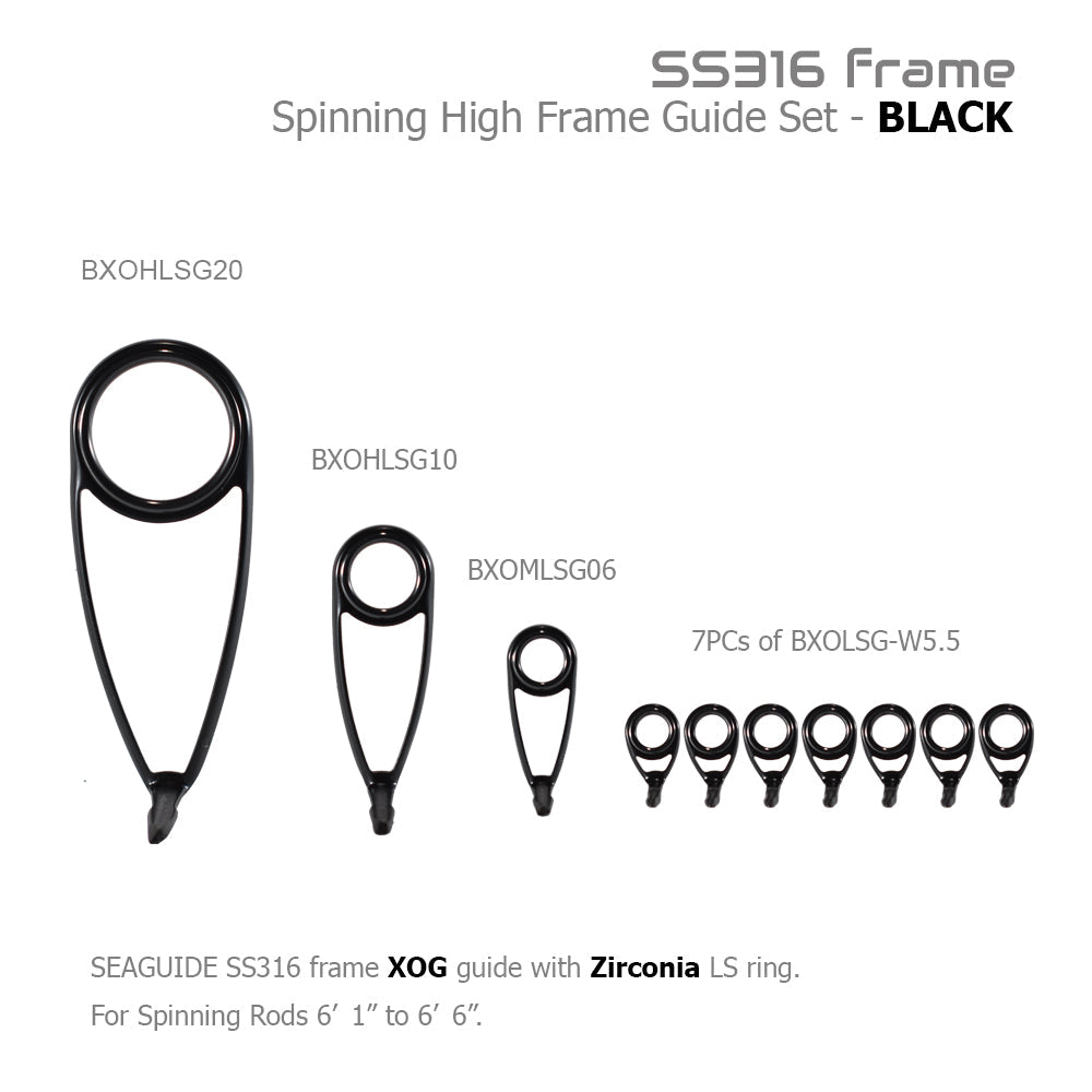 Seaguide Spinning High Frame Guide Set