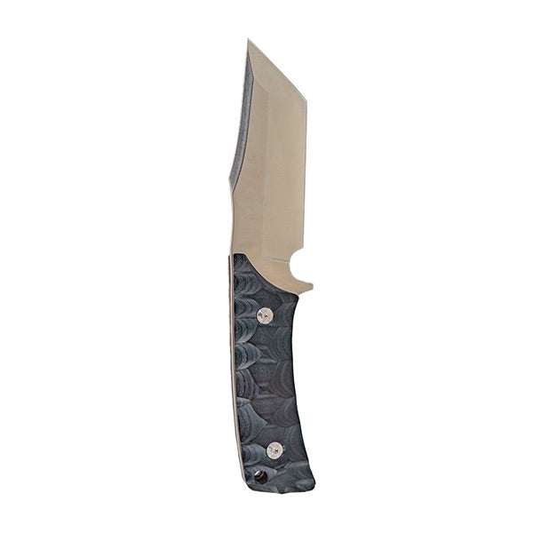 Fixed Blade Knife D2 Steel Rosewood or Ebony Handles - Hunting Leather Sheath
