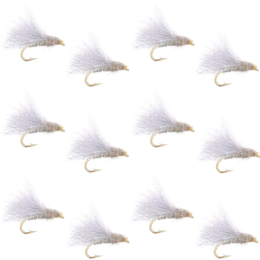 CDC Baetis Emerger BWO Wet Fly Fishing Flies - 1 Dozen Flies Hook Size 14