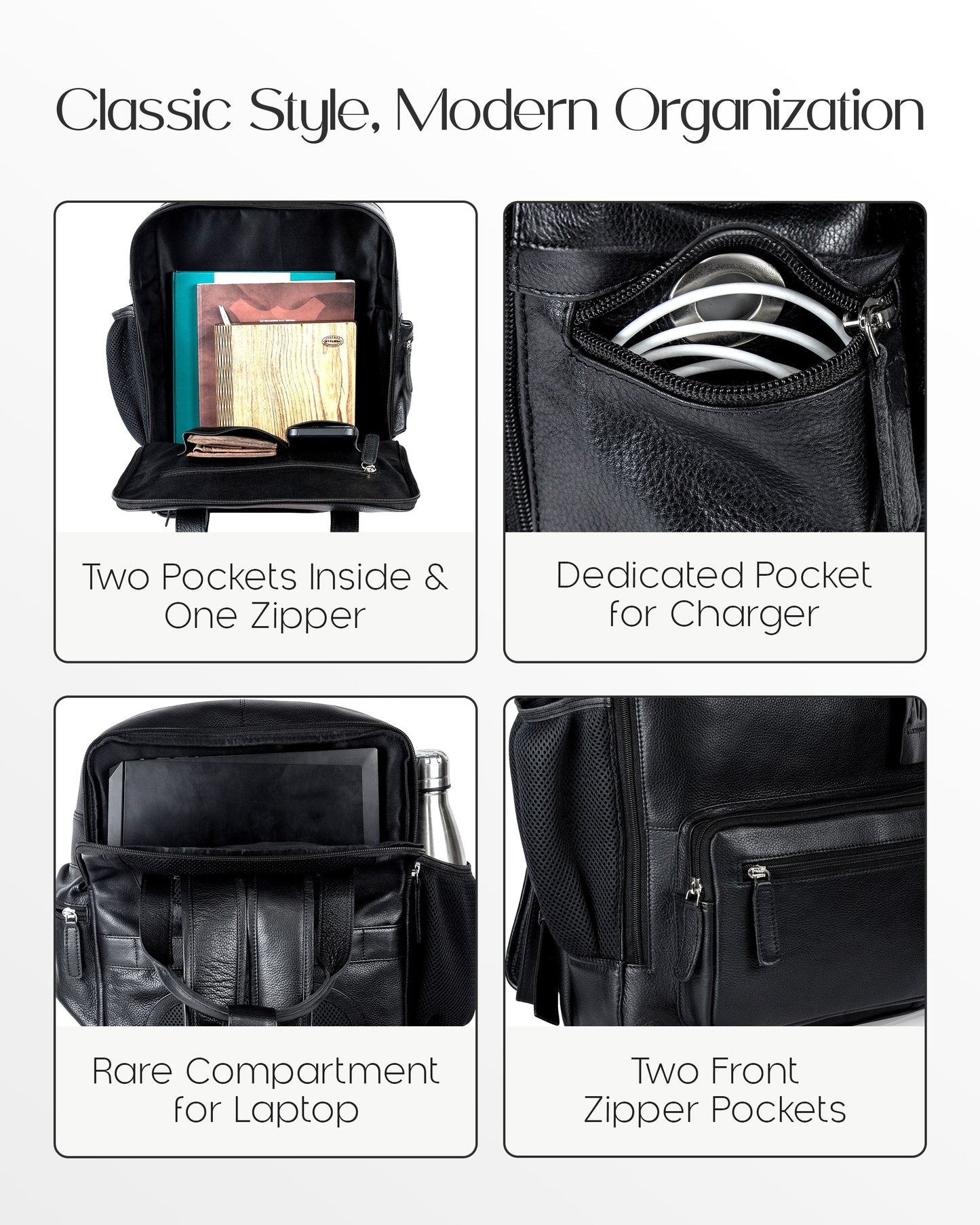 Genuine Leather Laptop Backpack