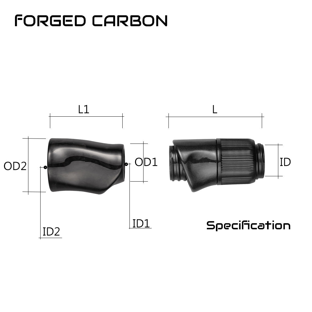 Seaguide Carbon Fiber Spinning Reel Seat CSKS