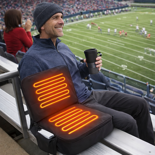 LITEGUEST USB Heated Stadium Seat Cushion – Warm Comfort on Bleachers