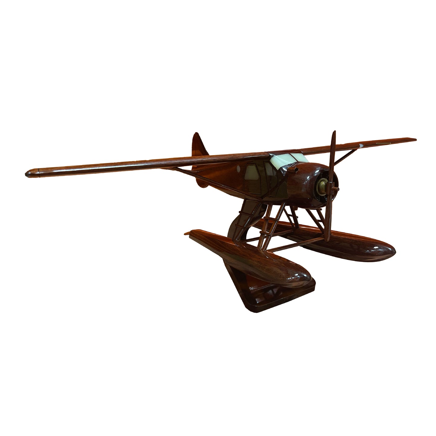 DHC-2 ( DHC2 ) Dehavillan Beaver Mahogany Wood Desktop Airplane Model