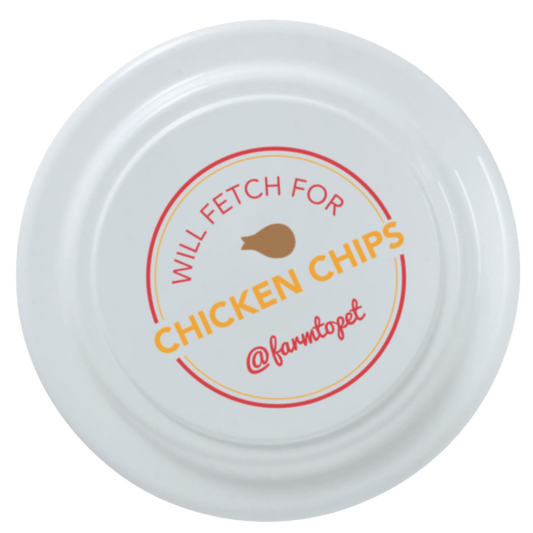Will Fetch for Chicken Chips Dog Frisbee | Fun Toy for Dogs and Humans