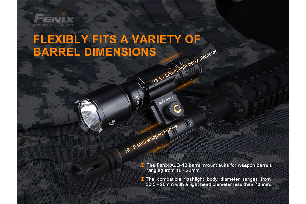 Fenix ALG-18 Flashlight Barrel Mount