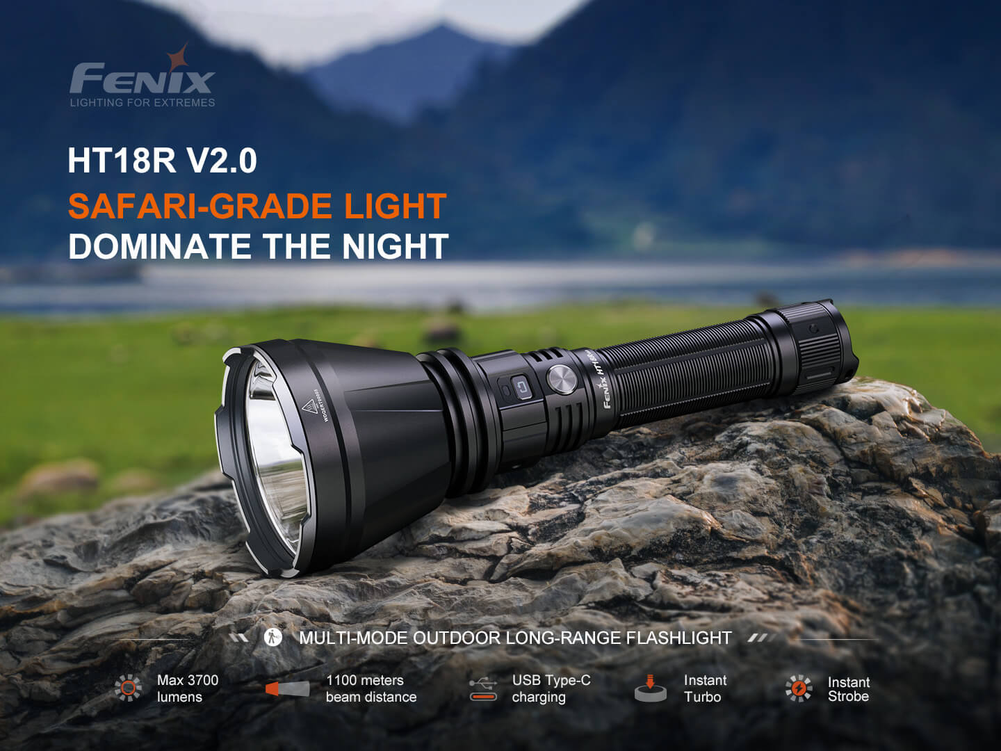 Fenix HT18R V2 Long-Range Hunting Flashlight