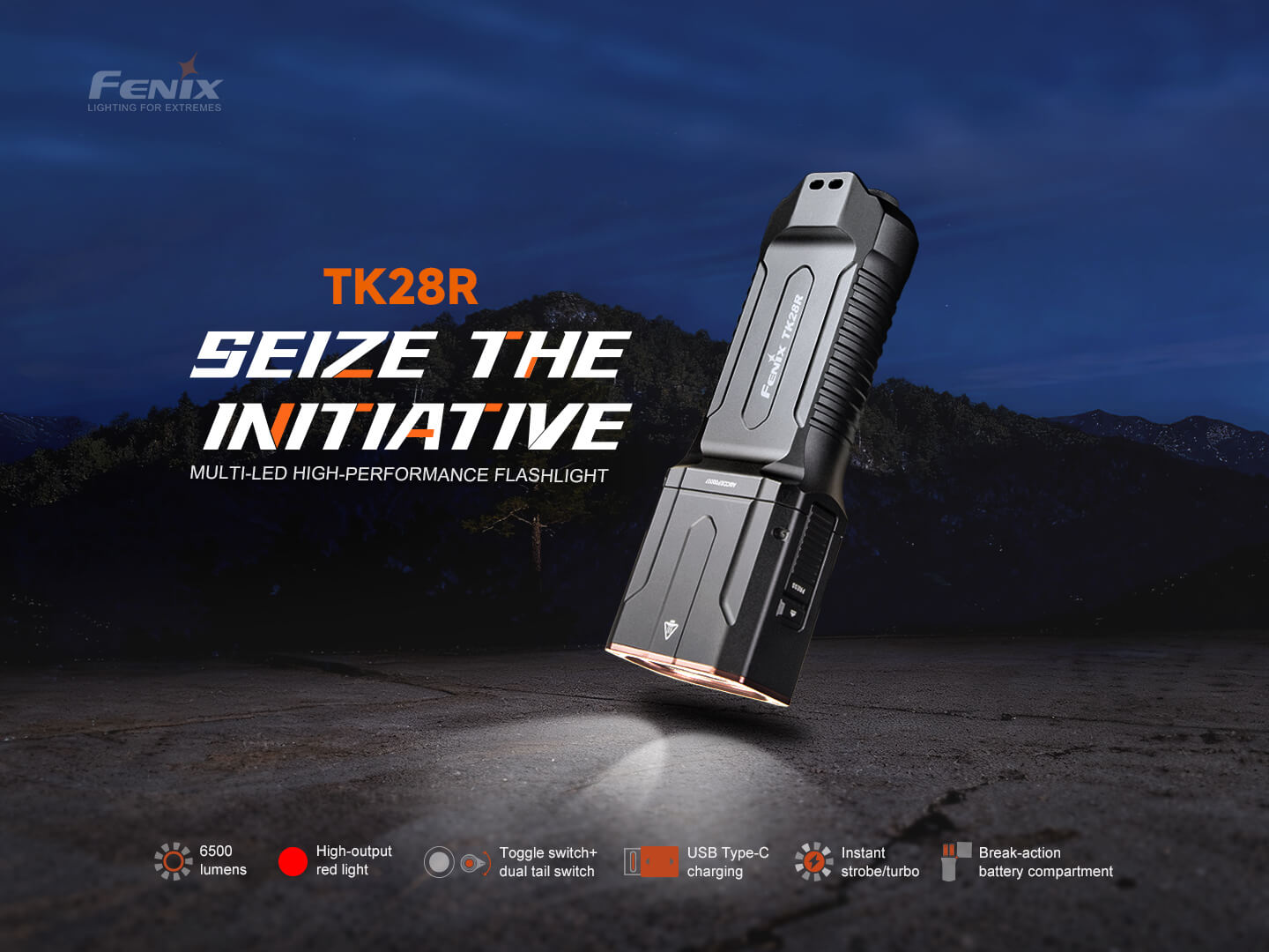 Fenix TK28R Muli-LED High-Performance Flashlight - 6500 Lumens