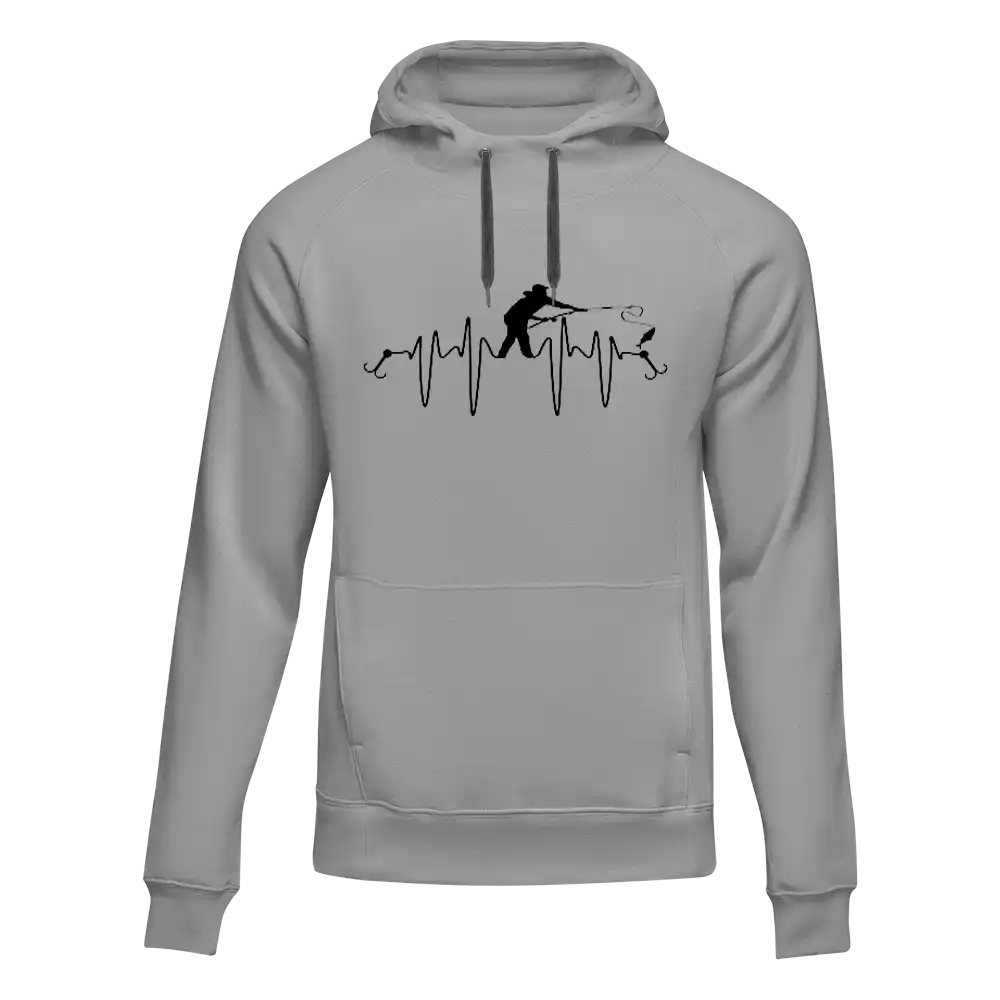 Fishing Heart Beat Unisex Hoodie