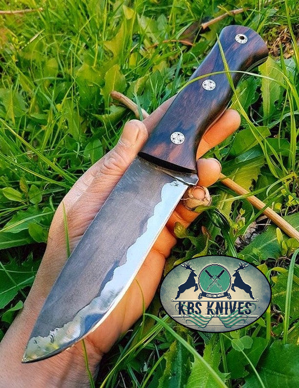 Custom Handcrafted Full Tang 1095 High Carbon Steel Bushcraft Blade Knife