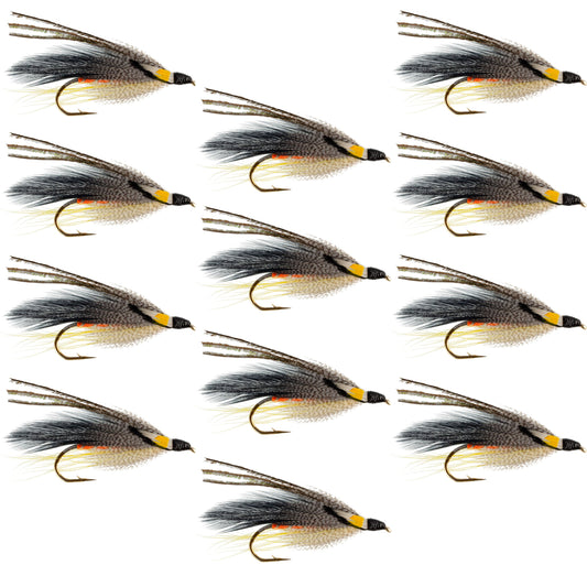 Gray Ghost Classic Streamer Flies - Set of 12 - Hook Size 4