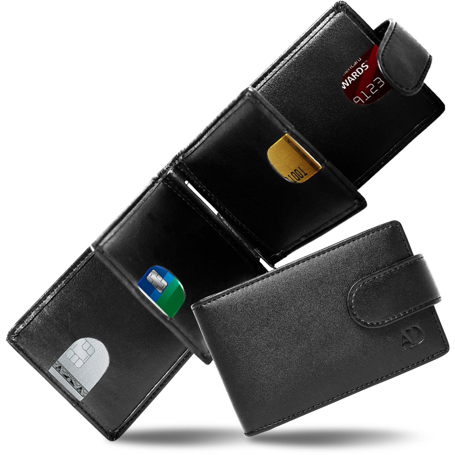Bifold Wallet With Removable Money Clip Snap Closure