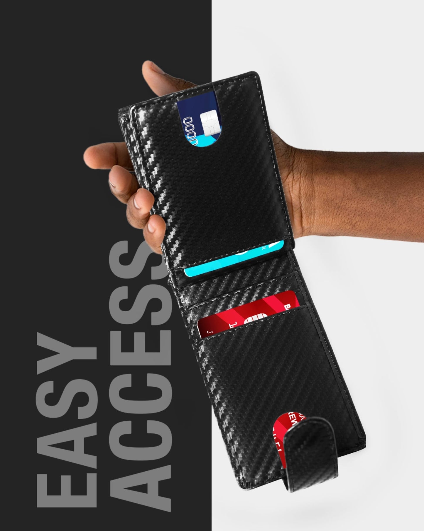 Bifold Wallet With Removable Money Clip Snap Closure