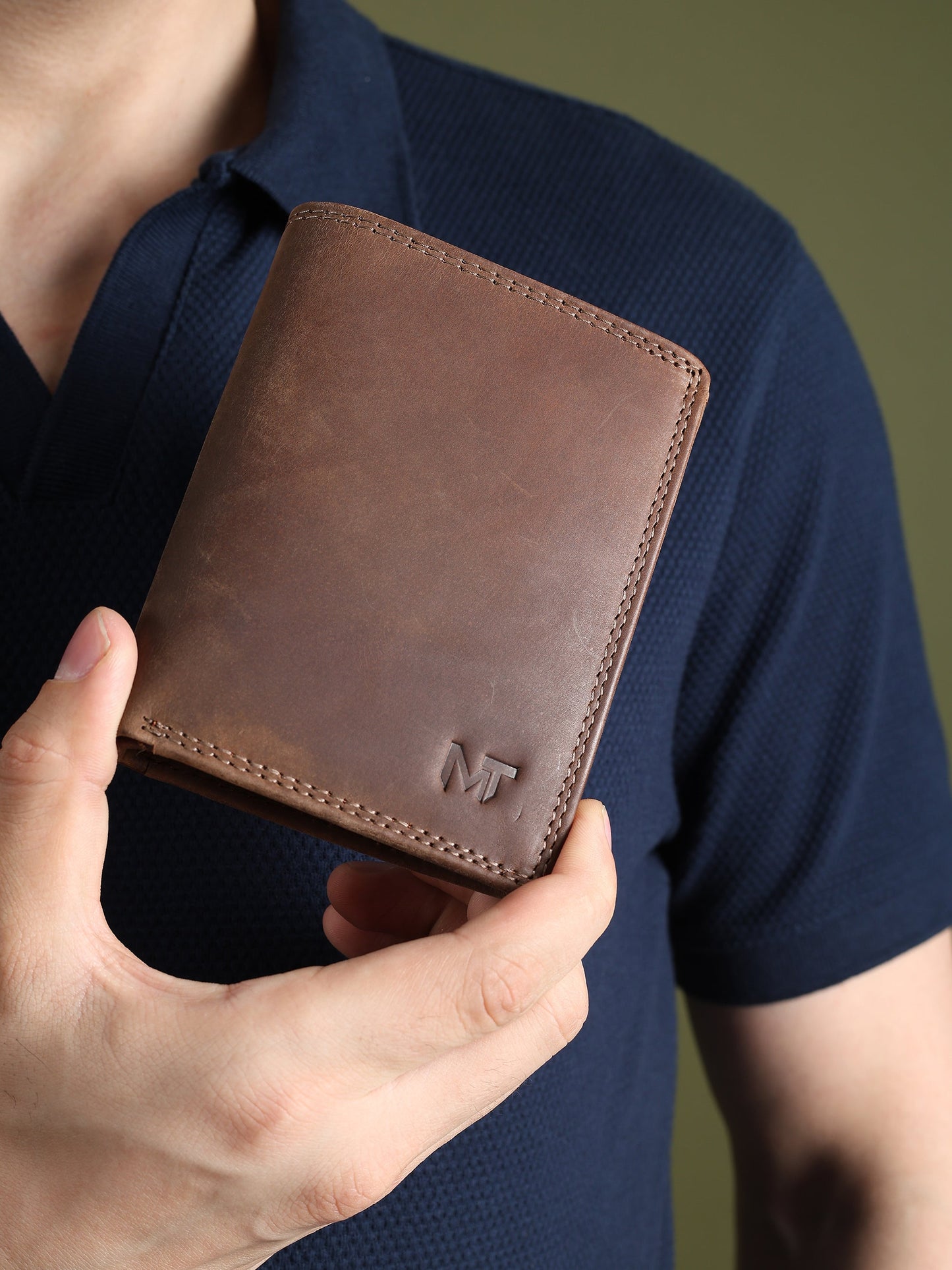 Buffalo Leather Men's Wallet - Vertical