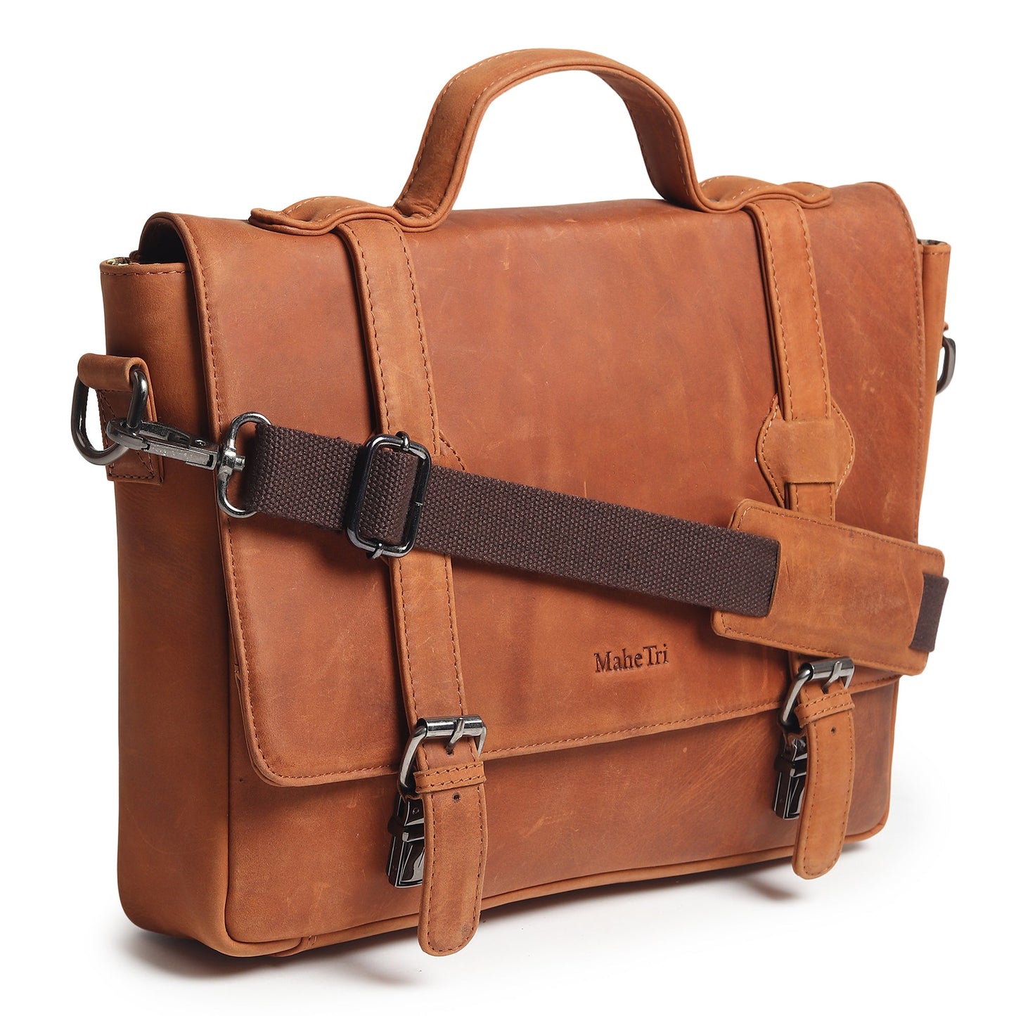 Falco Slim Leather Laptop Bag