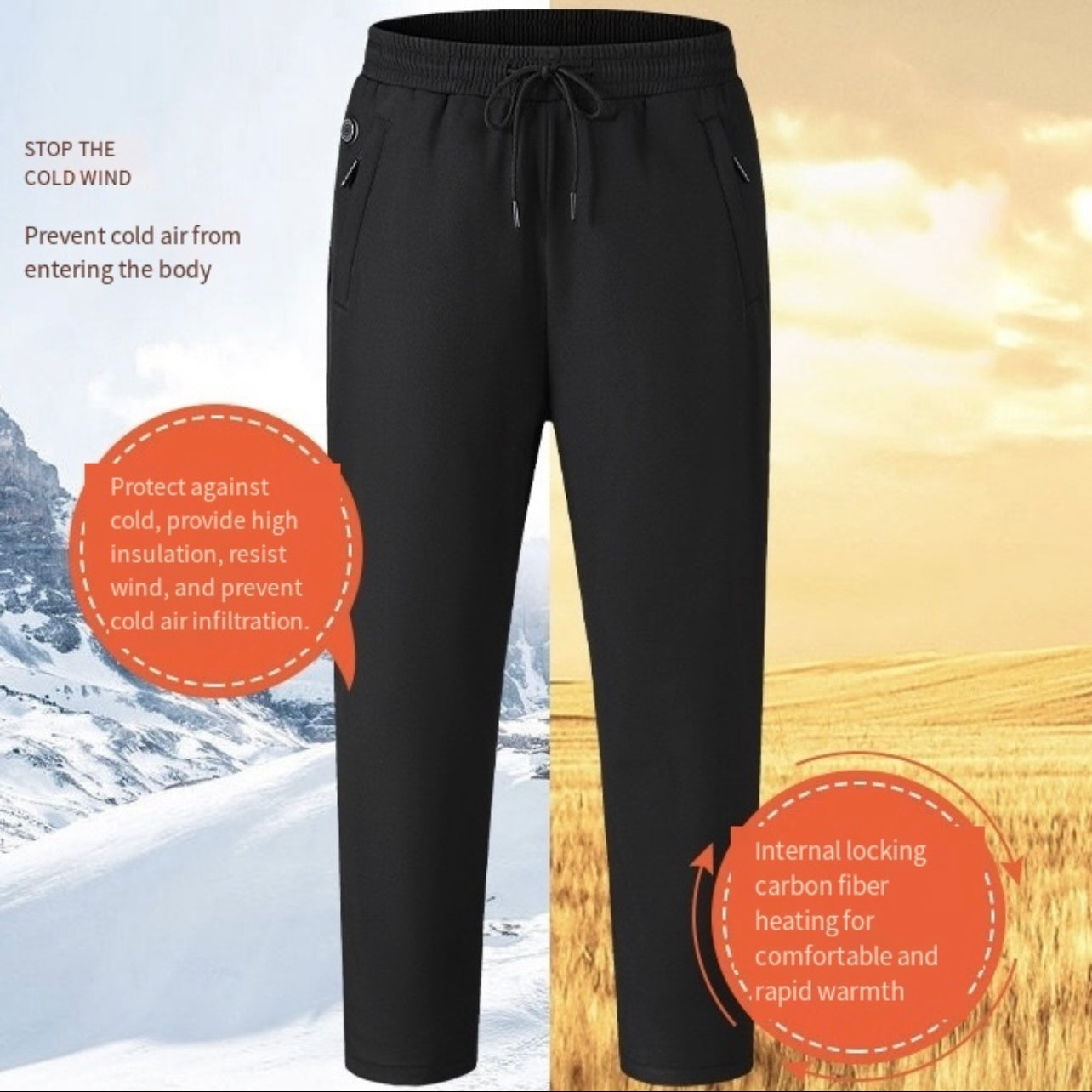 LITEGUEST 12-Zone USB Heated Pants for Winter Outdoor Adventures