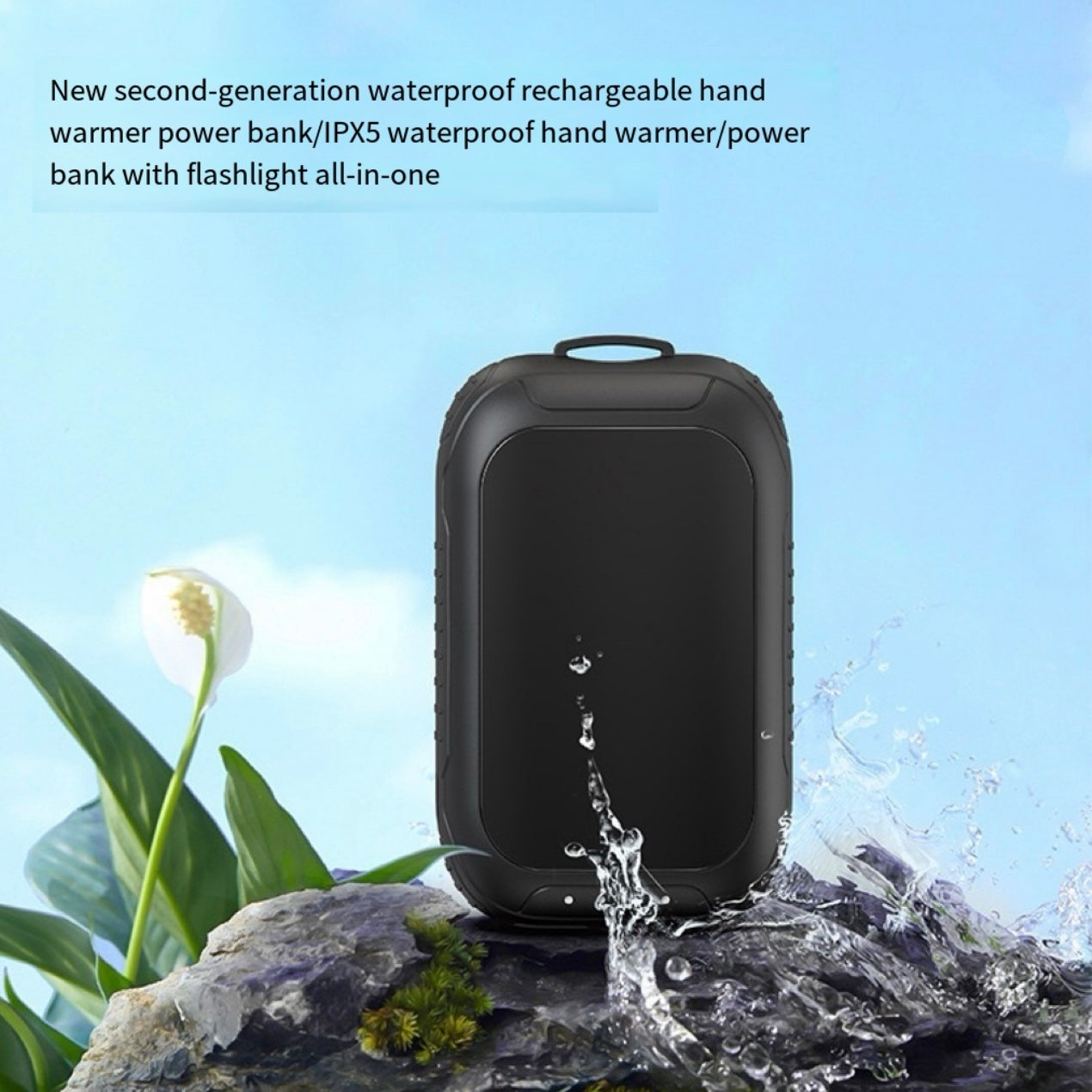 Liteguest Waterproof 2-in-1 Heated Hand Warmer & Power Bank with Light