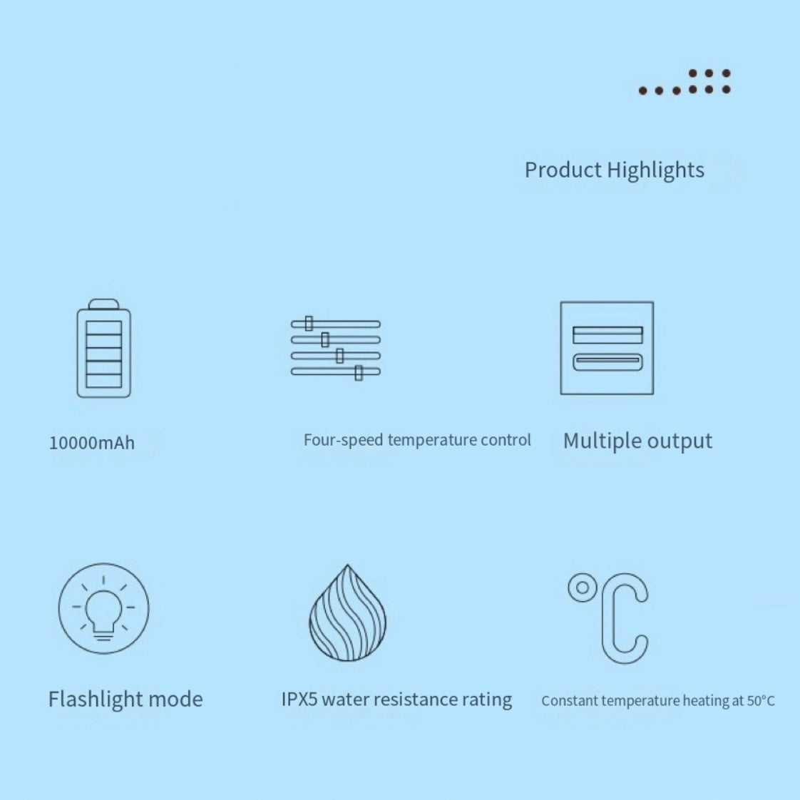 Liteguest Waterproof 2-in-1 Heated Hand Warmer & Power Bank with Light