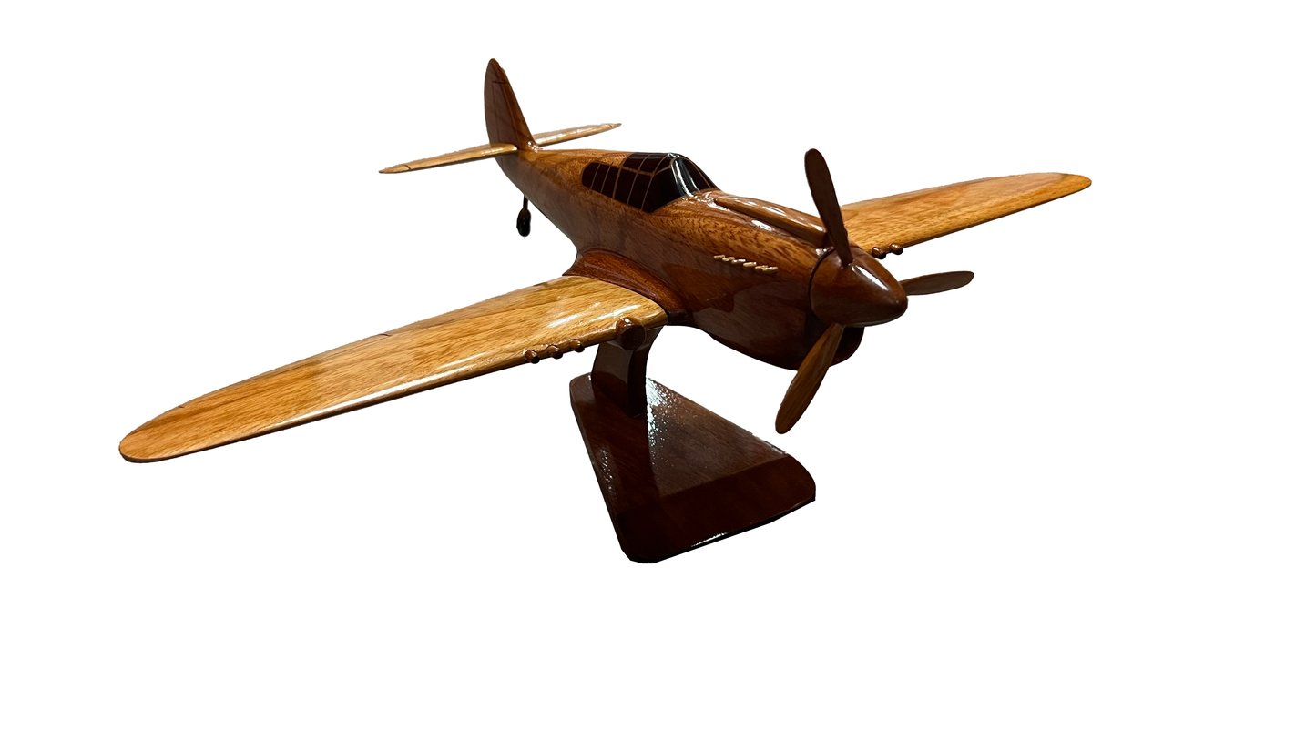 P-40 ( P40 ) Warhawk Mahogany Wood Desktop Airplane Model