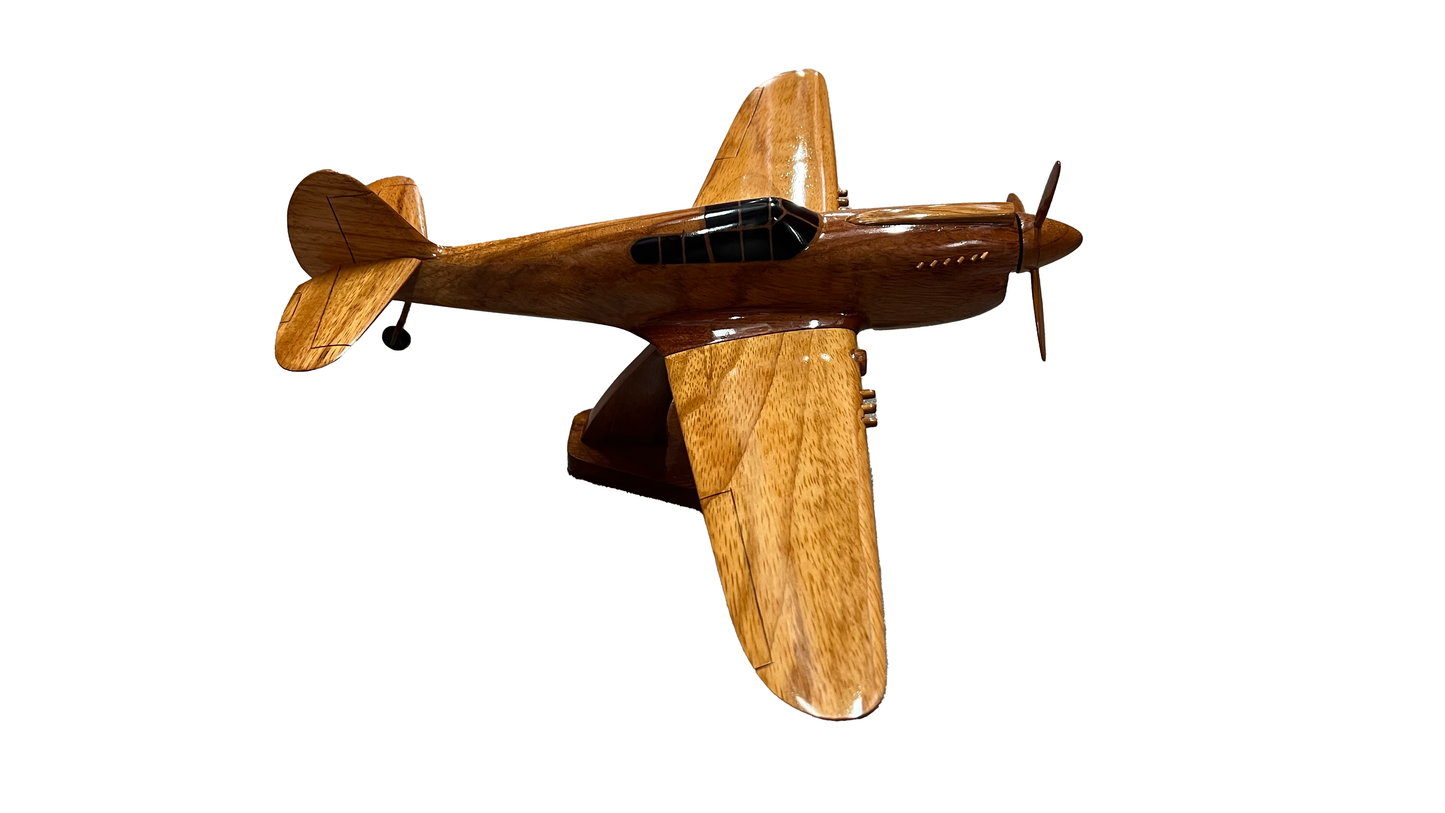 P-40 ( P40 ) Warhawk Mahogany Wood Desktop Airplane Model