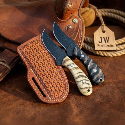 Mark Cowboy Skinner Set with Black Powder Coated Blades