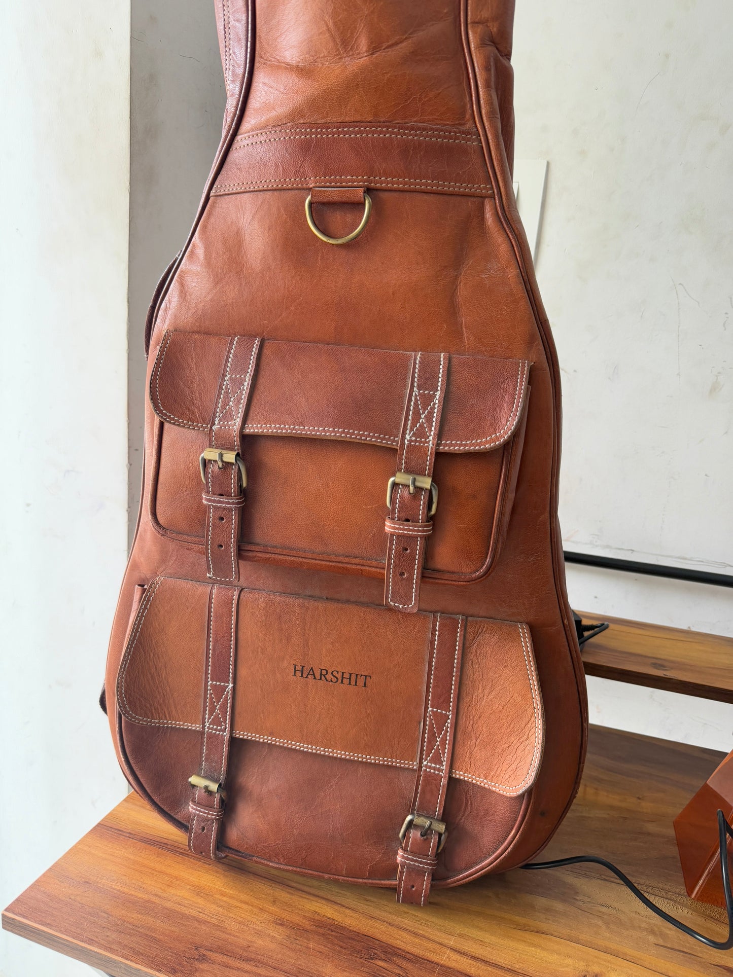 Personalized Leather Guitar Case