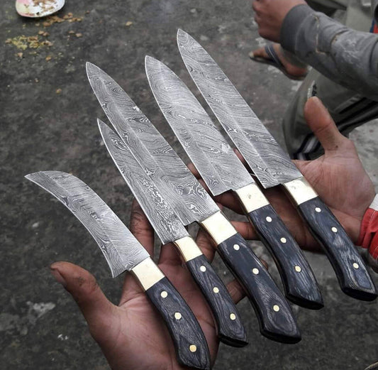 Damascus Steel Kitchen Knives Set