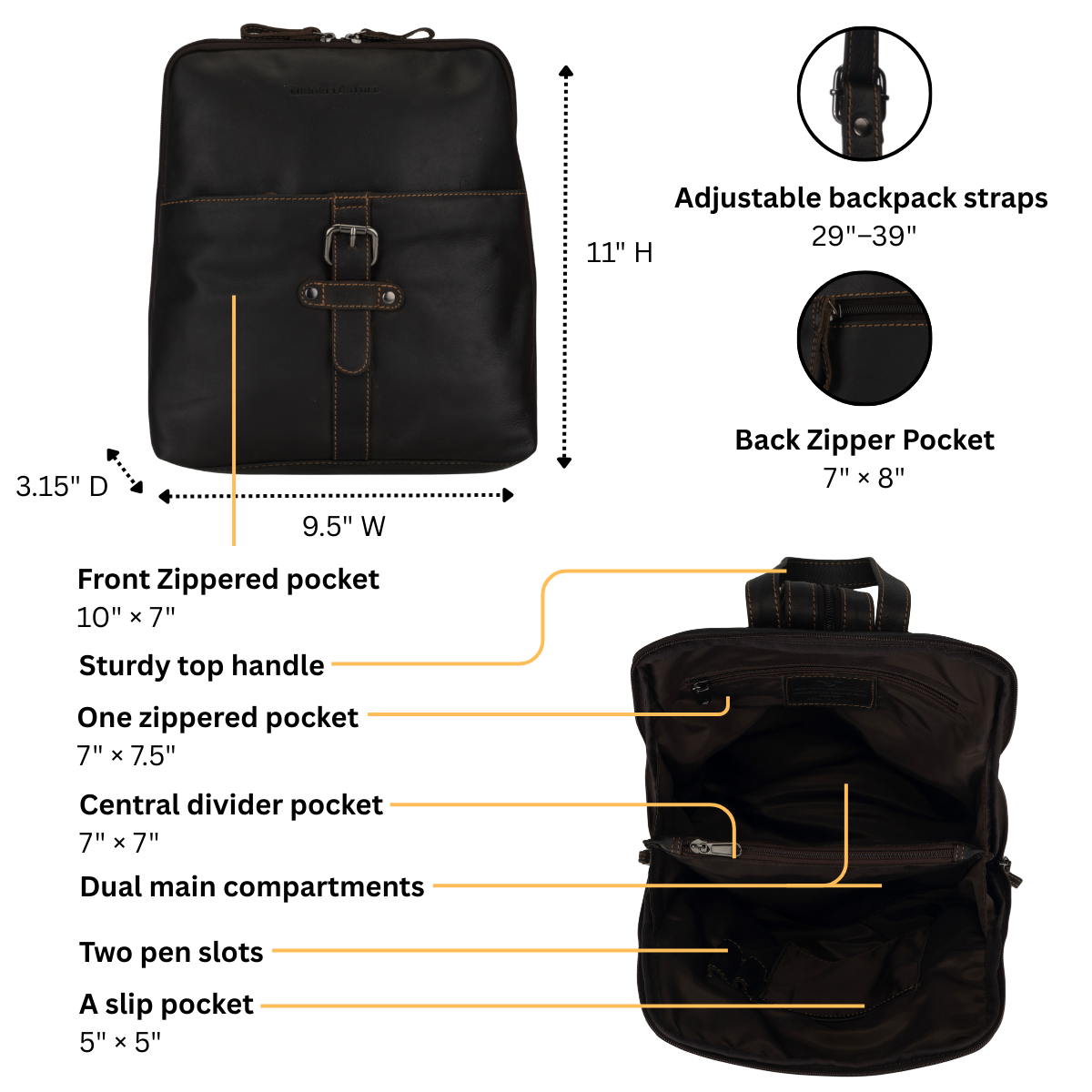 Isla Everyday Backpack Brown