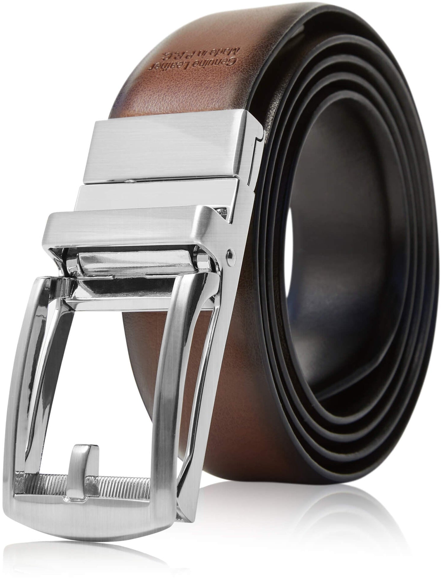 Leather Ratchet Reversible 3 in 1 Belt
