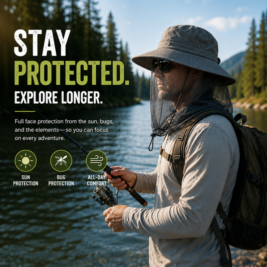 LITEGUEST Mosquito-Proof Fishing Hat – UPF50+ Sun & Bug Protection Hat
